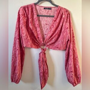 Nasty Gal 60s style crop top